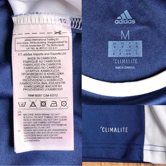 ADIDAS Climalite Active Shirt INDIANA FIRE JUNIORS Blue Medium Men’s - Picture 5 of 16